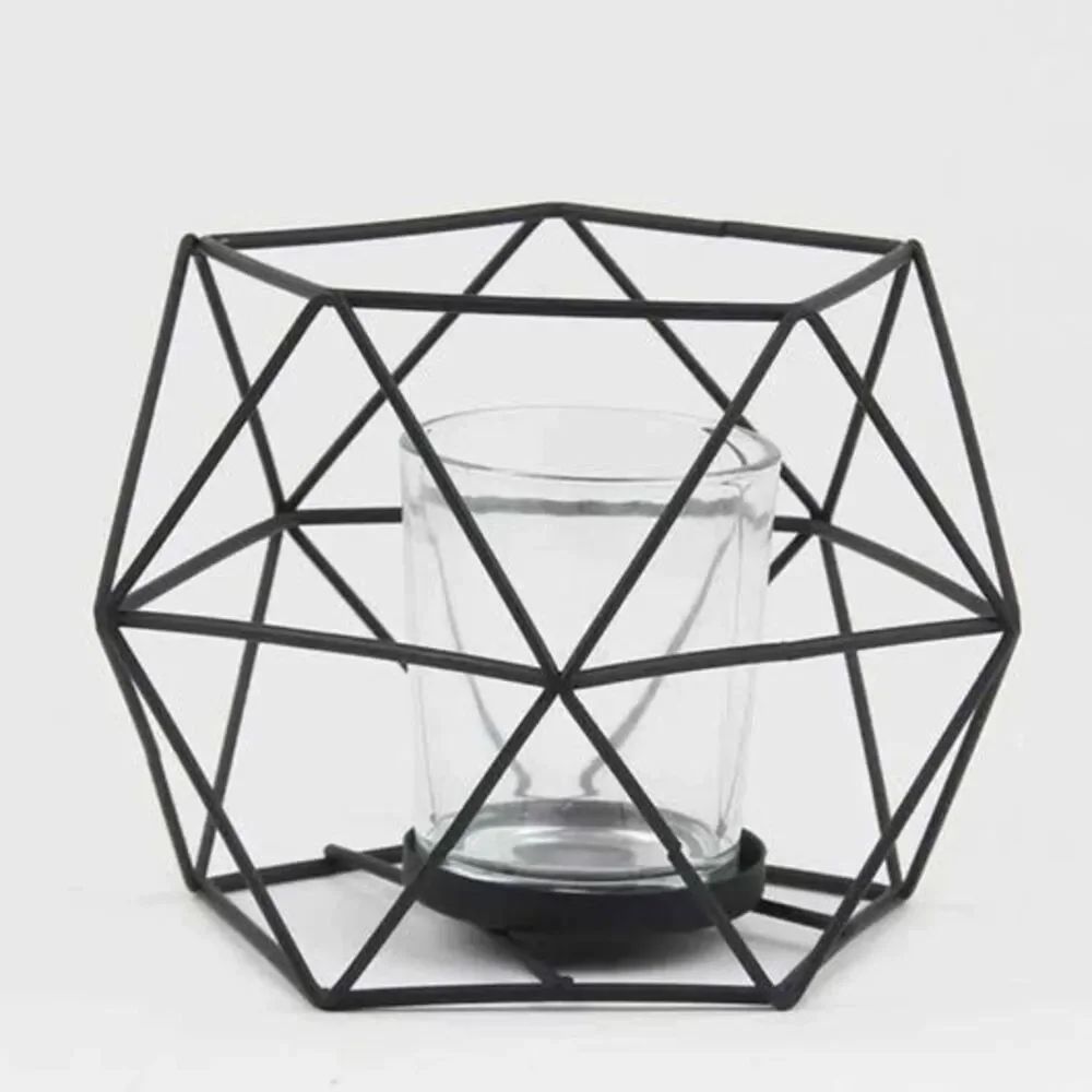 Modern Geometric Home Decor Bundle – Candle Holders & Gold Organizer Cups NIB